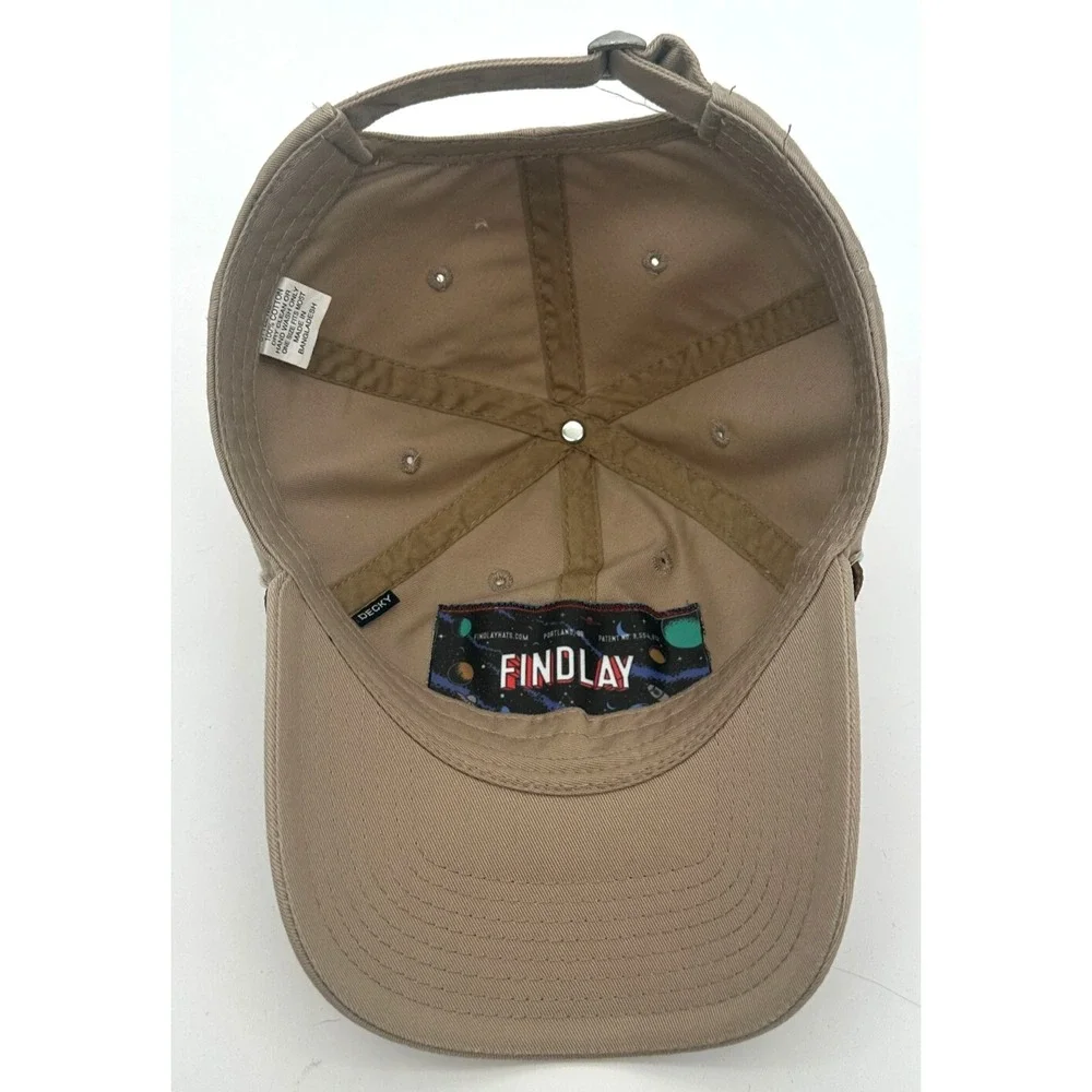 Findlay Rope Baseball Cap Hat Strap‎ Back Adjustable Tan Cotton Stash Pocket